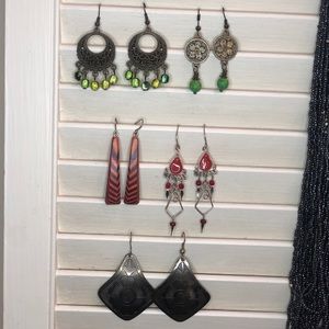 Beaded, colorful, fun earrings
